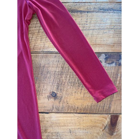 Womens Carmen Marc Valvo Brick Red Long Sleeve Slinky‎ Soft Grommet Dress Small - Picture 3 of 7